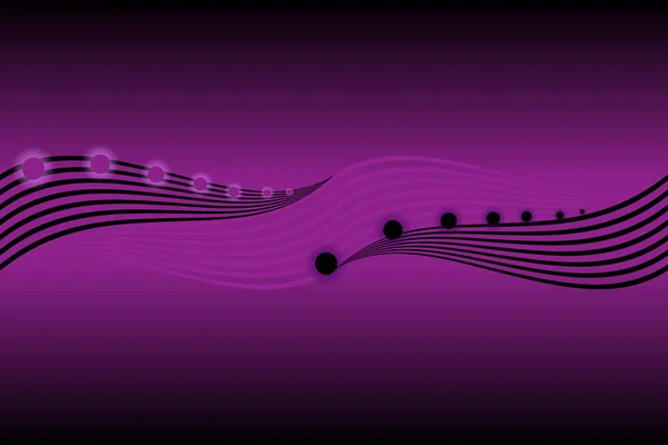 Abstract Black Purple Pattern Wavy Lines Circles Pattern — 스톡 벡터