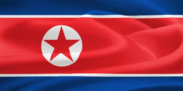 Nordkoreas flagga — Stockfoto