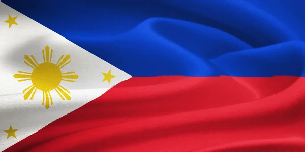 Filippinernas flagg — Stockfoto