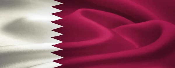 Qatars flagga — Stockfoto