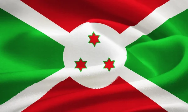 Bandiera del Burundi — Foto Stock