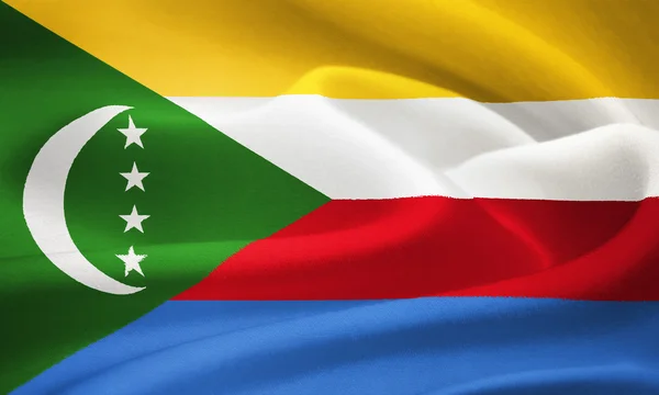 Flagge der Komoren — Stockfoto