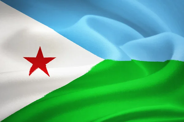 Dzsibuti zászlaja — Stock Fotó