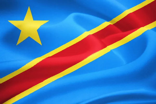 Flag of the Democratic Republic of the Congo — Stock Photo, Image