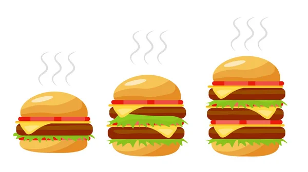 Bir çift hamburger, çizburger, duble hamburger, izole edilmiş bir hamburger.