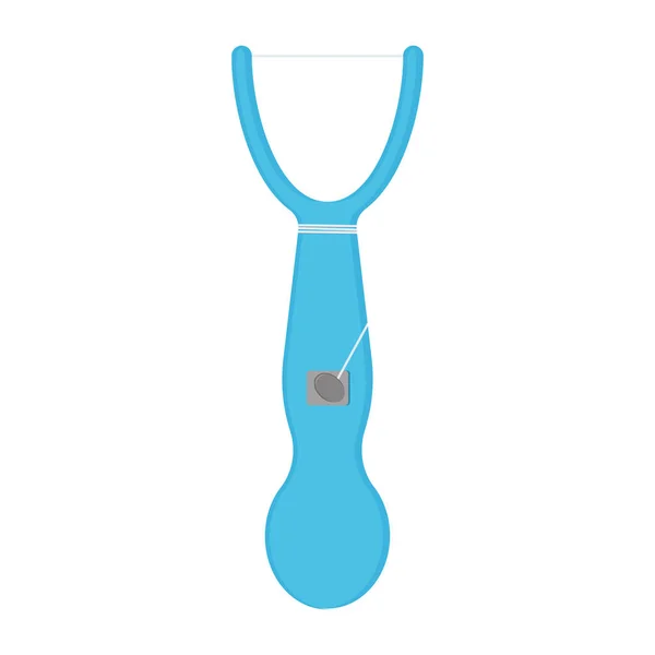 Dispositivo médico para dientes de hilo dental, ilustración vectorial aislada en color — Vector de stock