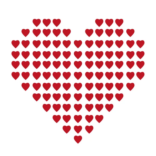 Coração Símbolo Amor Ilustração Vetorial Cor Fundo Branco — Vetor de Stock