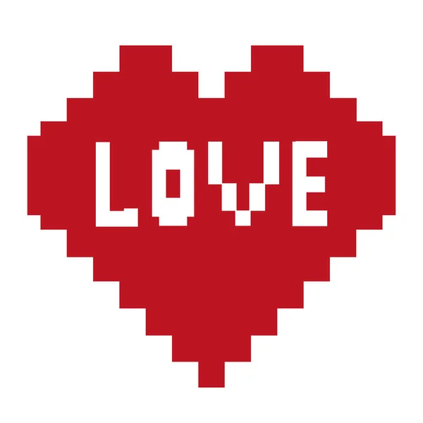Srdce je symbol lásky, barevný vektor ilustrace na bílém pozadí — Stockový vektor