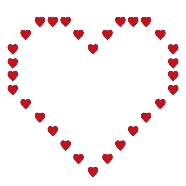 Srdce je symbol lásky, barevný vektor ilustrace na bílém pozadí — Stockový vektor