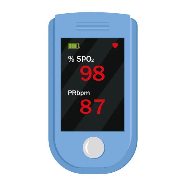 Dispositivo de medição de oxigênio, cor ilustração vetorial isolado em estilo cartoon —  Vetores de Stock
