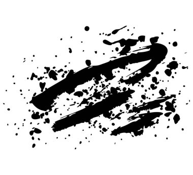 Çizgili homurdanma mürekkebi lekeleri, lekeler, noktalar, çizgiler. Tabaklar dolusu boya, Rorschach Testi için suluboya. Kartpostal, pankart, poster tasarımı için kullanın. İzole edilmiş. Vektör.