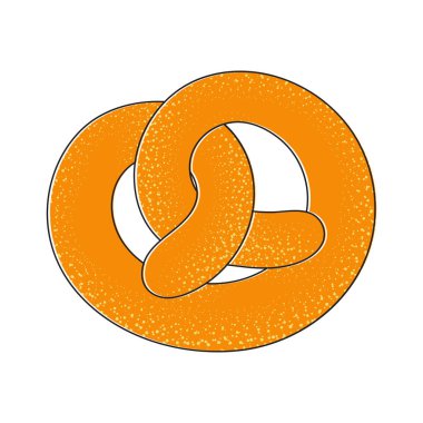 Kraker, el yapımı pasta. Lezzetli iştah açıcı dekorasyon, fırın amblemi, yiyecek deposu. Minimalist tasarım. İzole edilmiş.