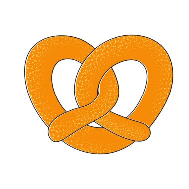 Kraker, el yapımı pasta. Lezzetli iştah açıcı dekorasyon, fırın amblemi, yiyecek deposu. Minimalist tasarım. İzole edilmiş.