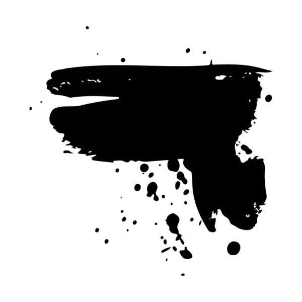 Grunge Ink Blot Streaks Splashes Spots Dots Streaks Abstract Spot — Stock Vector