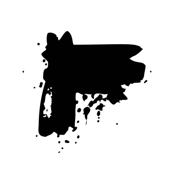 Grunge Ink Blot Streaks Splashes Spots Dots Streaks Abstract Spot — Stock Vector