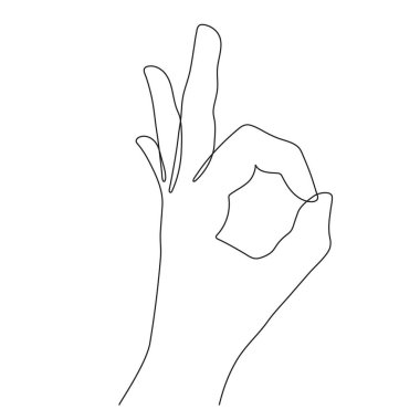 El hareketi, bir satır sanat, sürekli kontur çizimi, el çizimi. Tamam imza, mükemmel, anlaşma, kabul, iyi sonuç. Avuç içi ve bilek içi ve bilek masajı düzenlenebilir.