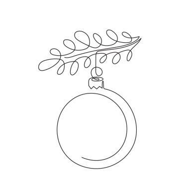 Noel balosu, tek satır sanat, sürekli kontur. El yapımı dekorasyon, yeni yıl oyuncağı, festival malzemesi. Yılbaşı kartları, boyama kitabı, posterler, afişler, takvimler, baskılar için..
