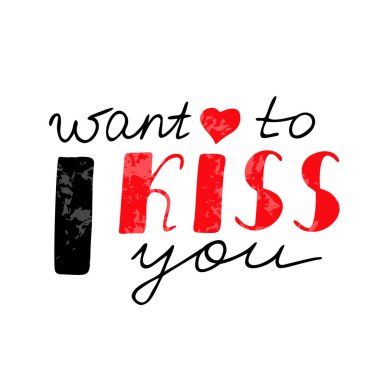 Aşk mektupları, el yazısı. Sevgililer günü kartı, tebrik kartı, el yazısı. Tatile kadar seni öpmek istiyorum. Poster, etiket, afiş için romantik bir yazı.