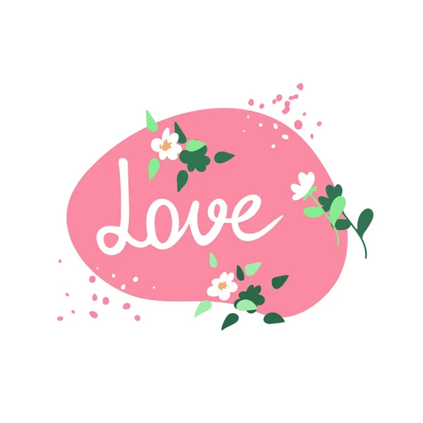 Love Lettering Καλλιγραφία Valentine Card Congratation Template Χειρόγραφο Κείμενο Σας — Διανυσματικό Αρχείο