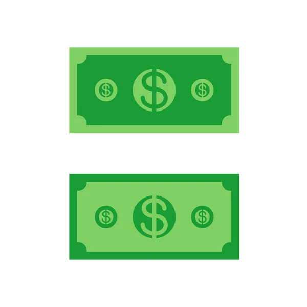 Ikona Dolarové Bankovky Znamení Peněz Finanční Měna Jednoduchý Minimalistický Design — Stockový vektor