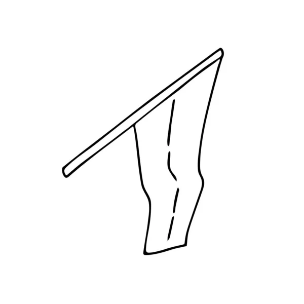 Стиль Мальованого Прапора Національний Патріотичний Знак Мінімалістичний Простий Малюнок Швидкий — стоковий вектор