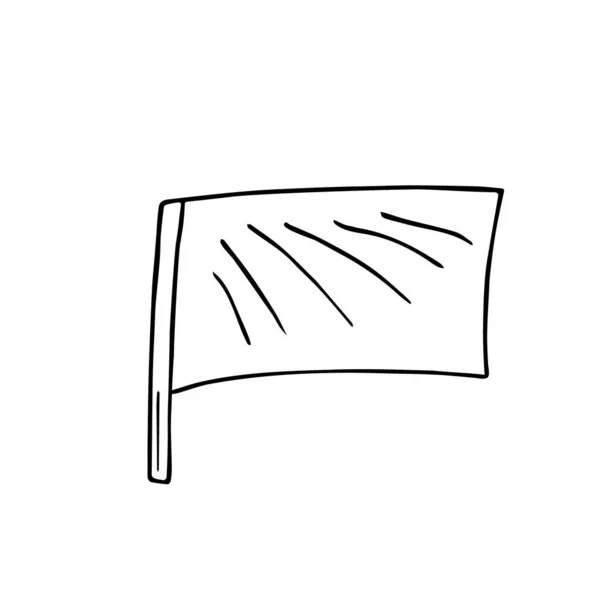 Bandeira Desenhada Mão Estilo Doodle Nacional Patriótico Sign Minimalistic Desenho —  Vetores de Stock