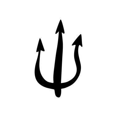 Ukrayna arması, vatansever mührü, ulusal amblem. Basit bir ikon, Ukrayna ülkesinin etnik simgesi, bağımsız cumhuriyetin sembolü. İzole edilmiş. Vektör