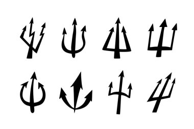 Ukrayna arması, vatansever mühürler, ulusal amblemler. Basit ikonlar, Ukrayna ülkesinin etnik işaretleri, bağımsız cumhuriyetin sembolleri. İzole edilmiş. Vektör