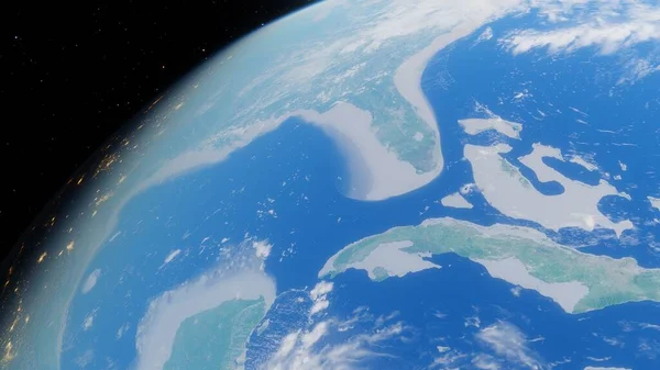 planet earth in space, planet earth 3d render