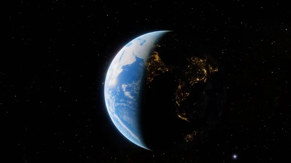 planet earth in space, planet earth 3d render