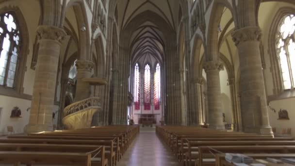 Всередині Церкви Святого Павла Мюнхені Німеччина Сонячний День — стокове відео