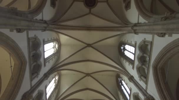 Всередині Церкви Святого Павла Мюнхені Німеччина Сонячний День — стокове відео