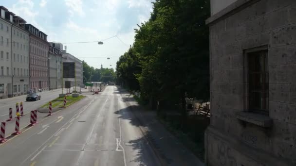 Voando Pelas Ruas Munique Baviera Alemanha Cima Ônibus Dois Andares — Vídeo de Stock