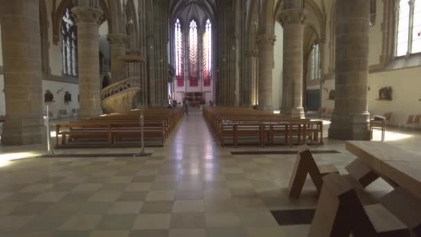 Interior Igreja São Paulo Munique Alemanha Dia Ensolarado — Vídeo de Stock