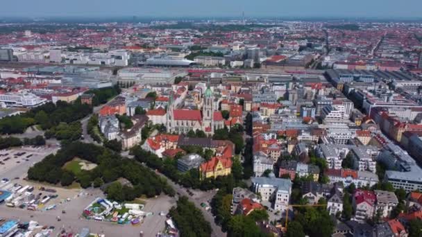 Vue Aérienne Ville Munich Bavière Allemagne Par Une Journée Ensoleillée — Video