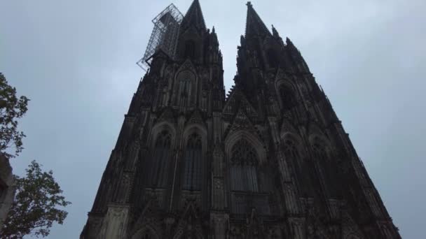 Vue Autour Centre Ville Cologne Allemagne Par Dimanche Matin Nuageux — Video