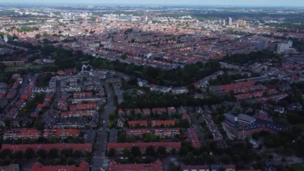 Luchtfoto Rond Leiden Nederland Een Zonnige Winderige Ochtend — Stockvideo