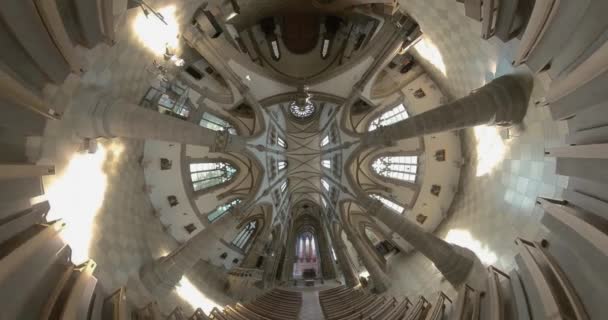 Vista Para Pequeno Planeta Dentro Igreja São Paulo Munique Alemanha — Vídeo de Stock