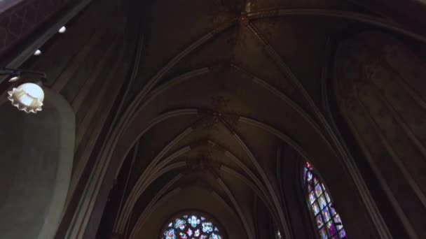 Innenansicht Der Kathedrale Unserer Lieben Frau Antwerpen Einem Sonnigen Tag — Stockvideo