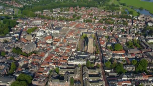 Αεροφωτογραφία Γύρω Από Την Πόλη Gorinchem Στις Κάτω Χώρες Μια — Αρχείο Βίντεο