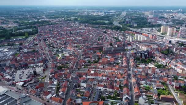 Yazın Güneşli Bir Gününde Gent Hava Manzarası — Stok video