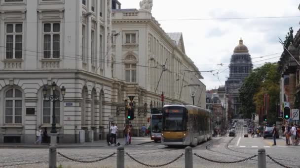Uitzicht Rond Het Centrum Van Brussel België Een Zonnige Dag — Stockvideo