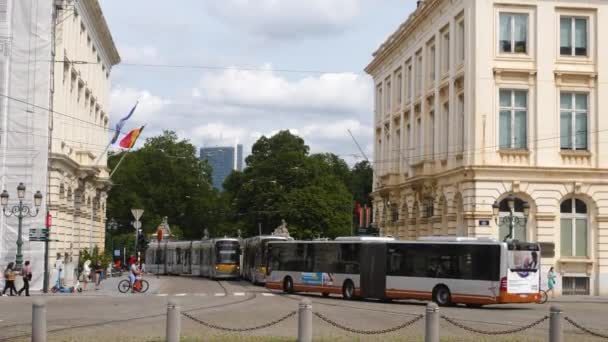 Uitzicht Rond Het Centrum Van Brussel België Een Dag Zomer — Stockvideo