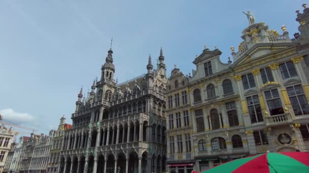 Vista Torno Centro Cidade Bruxelas Bélgica Dia Verão — Vídeo de Stock