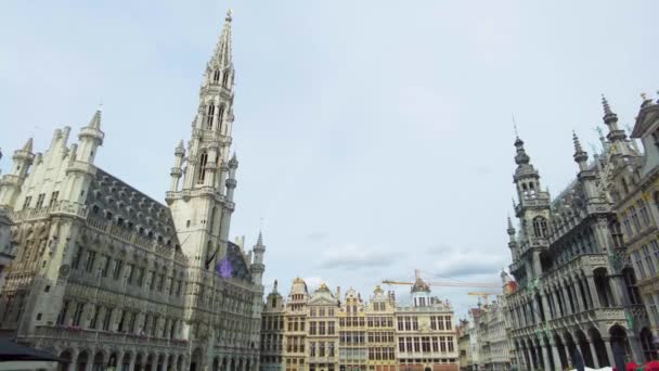 Uitzicht Rond Het Centrum Van Brussel België Een Dag Zomer — Stockvideo