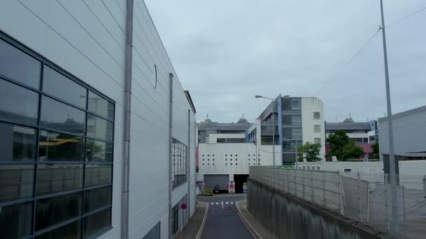 Flying Streets Luxembourg Cloudy Day Summer — Stock Video