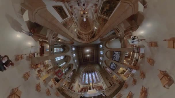 Intérieur Une Église Dans Ville Gand Belgique — Video