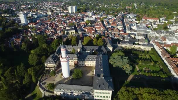 Vista Aérea Ciudad Bad Homburg Alemania Vacilar Una Mañana Soleada — Vídeo de stock