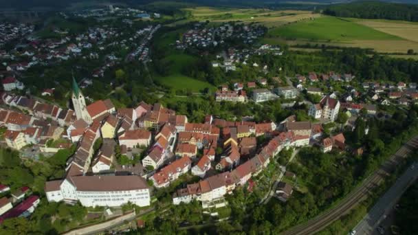 Pemandangan Udara Sekitar Kota Engen Jerman Pada Suatu Hari Yang — Stok Video