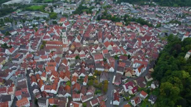 Aerial View Village Germany Sunny Day Summer — Stock Video